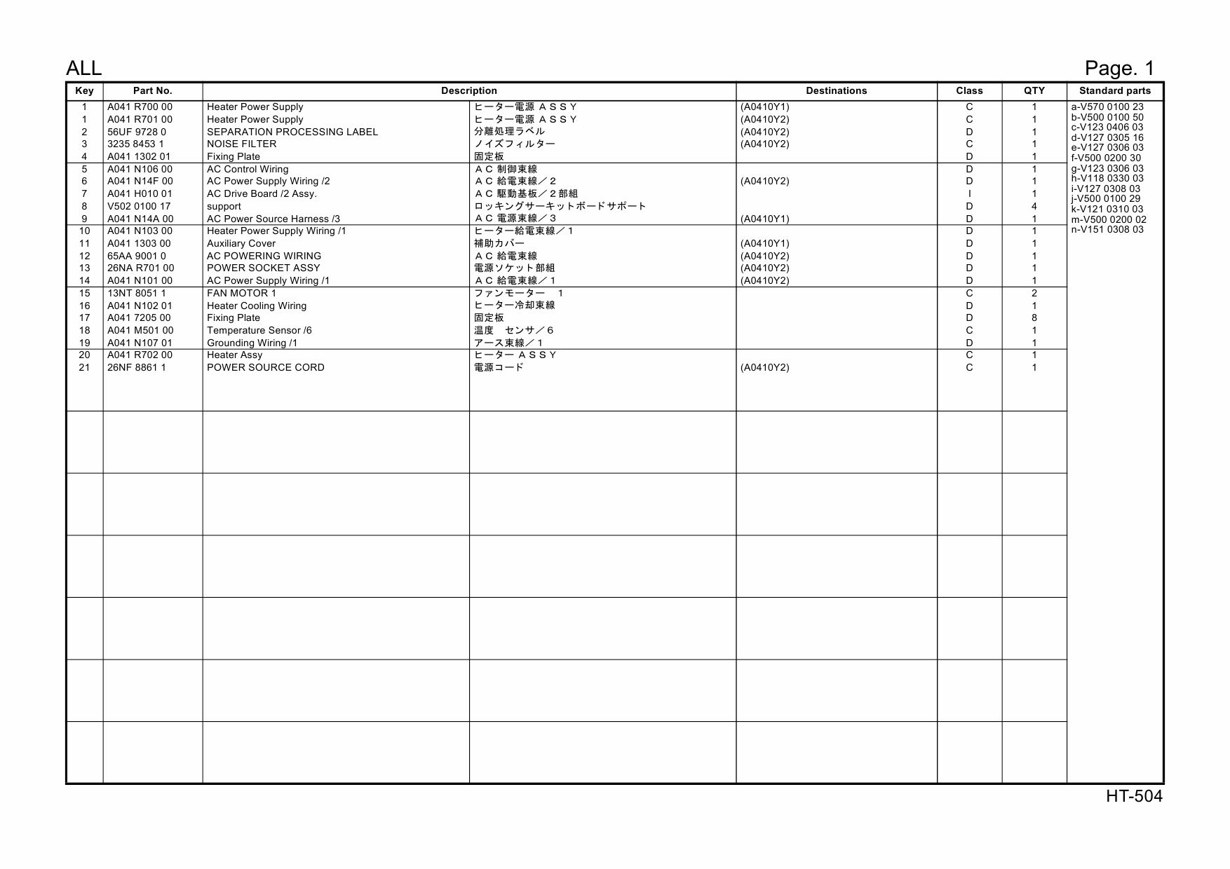 Konica-Minolta Options HT-504 A041 Parts Manual-6